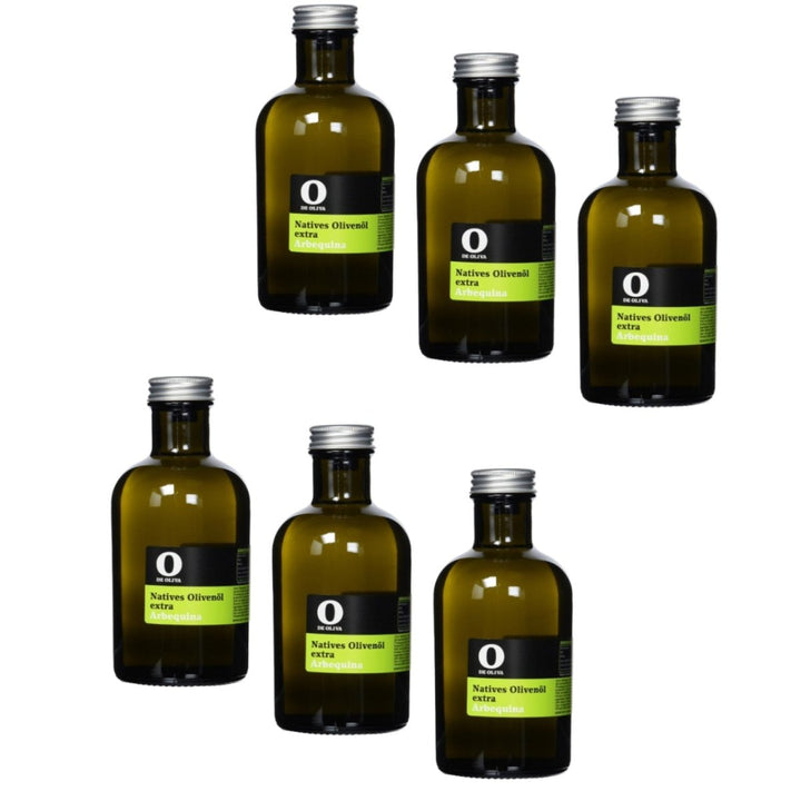 Extra Virgen Olive Oil Arbequina Natives Olivenöl extra von der Sorte Arbequina von O de Oliva (Alicante) aus Spanien/Murcia (6 x 0,5 l) - Versanel -