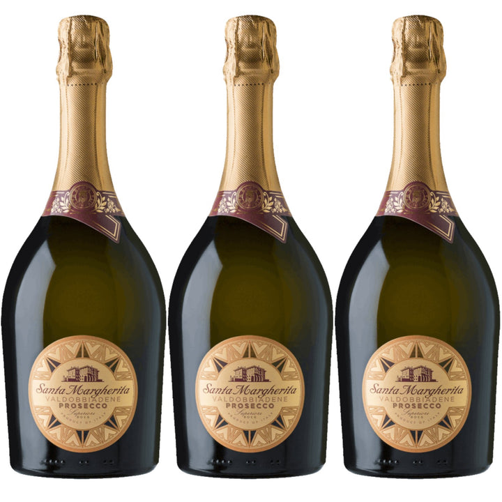 Santa Margherita Prosecco Valdobbiadene Superiore Extra Brut DOCG Italy (3 x 0.75l)