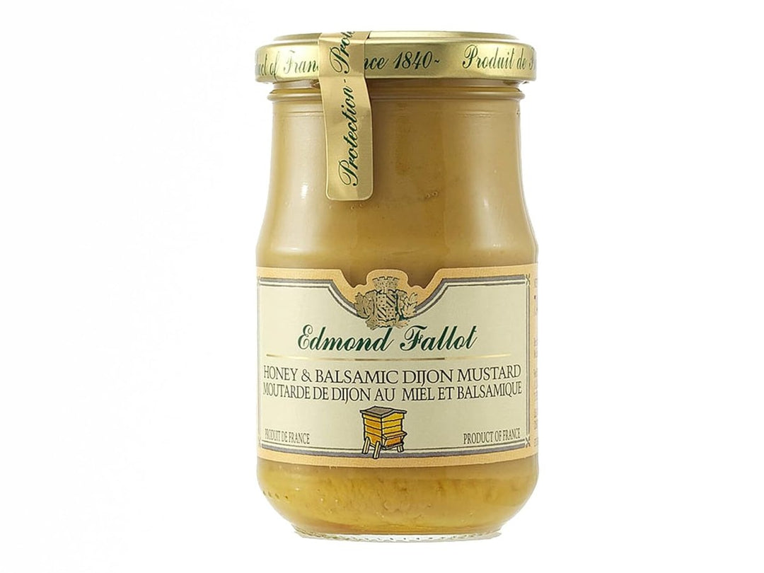 Fallot Dijon Senf mit Honig und Balsamico Essig 210g | Leckere Kombination aus herzhaften und süßen Aromen (3 x 210g) - Versanel -