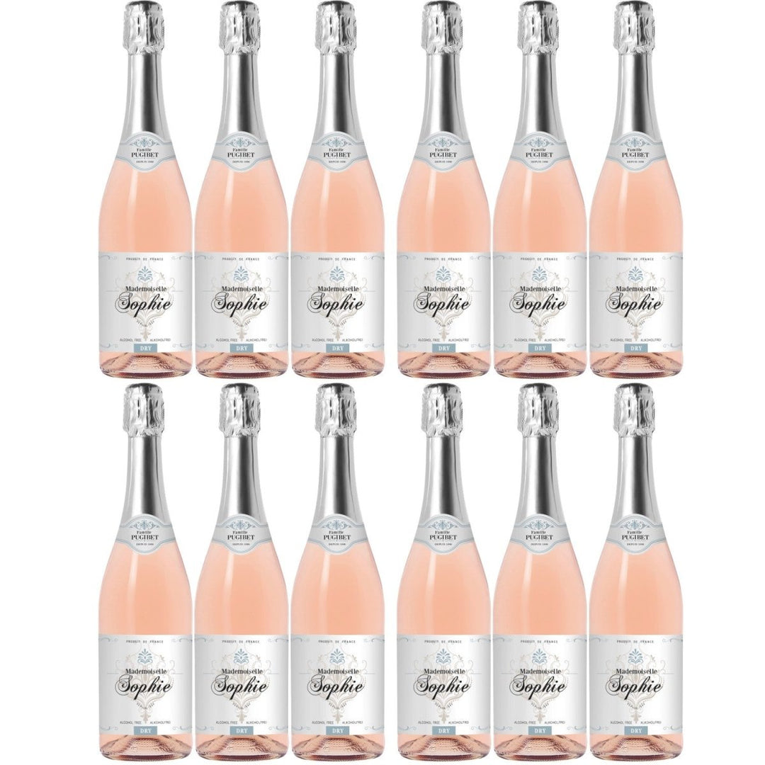 Famille Pugibet Mademoiselle Sophie Schaumwein Roséwein rosé trocken sec alkoholfrei Frankreich (12 x 0,75l) - Versanel -