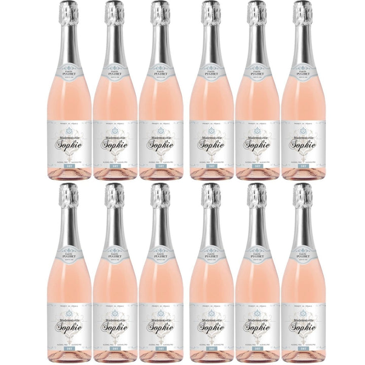 Famille Pugibet Mademoiselle Sophie Schaumwein Roséwein rosé trocken sec alkoholfrei Frankreich (12 x 0,75l) - Versanel -