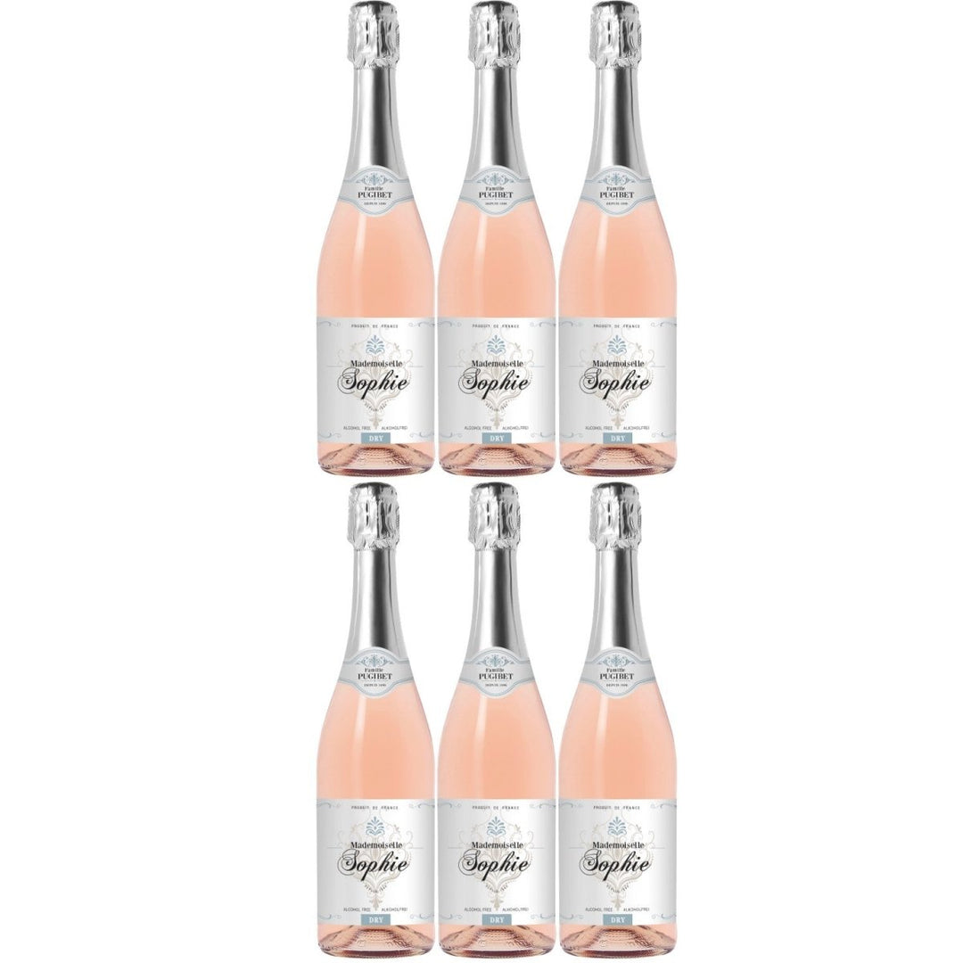 Famille Pugibet Mademoiselle Sophie Schaumwein Roséwein rosé trocken sec alkoholfrei Frankreich (6 x 0,75l) - Versanel -