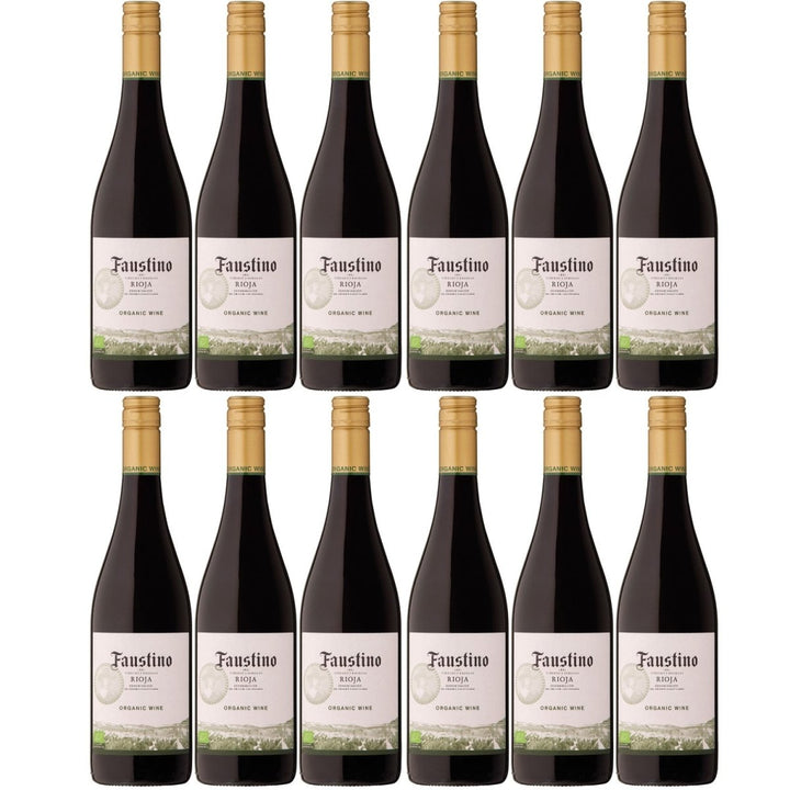Faustino Organic Rotwein Wein trocken Spanien Bio ( 12 x 0,75l ) - Versanel -