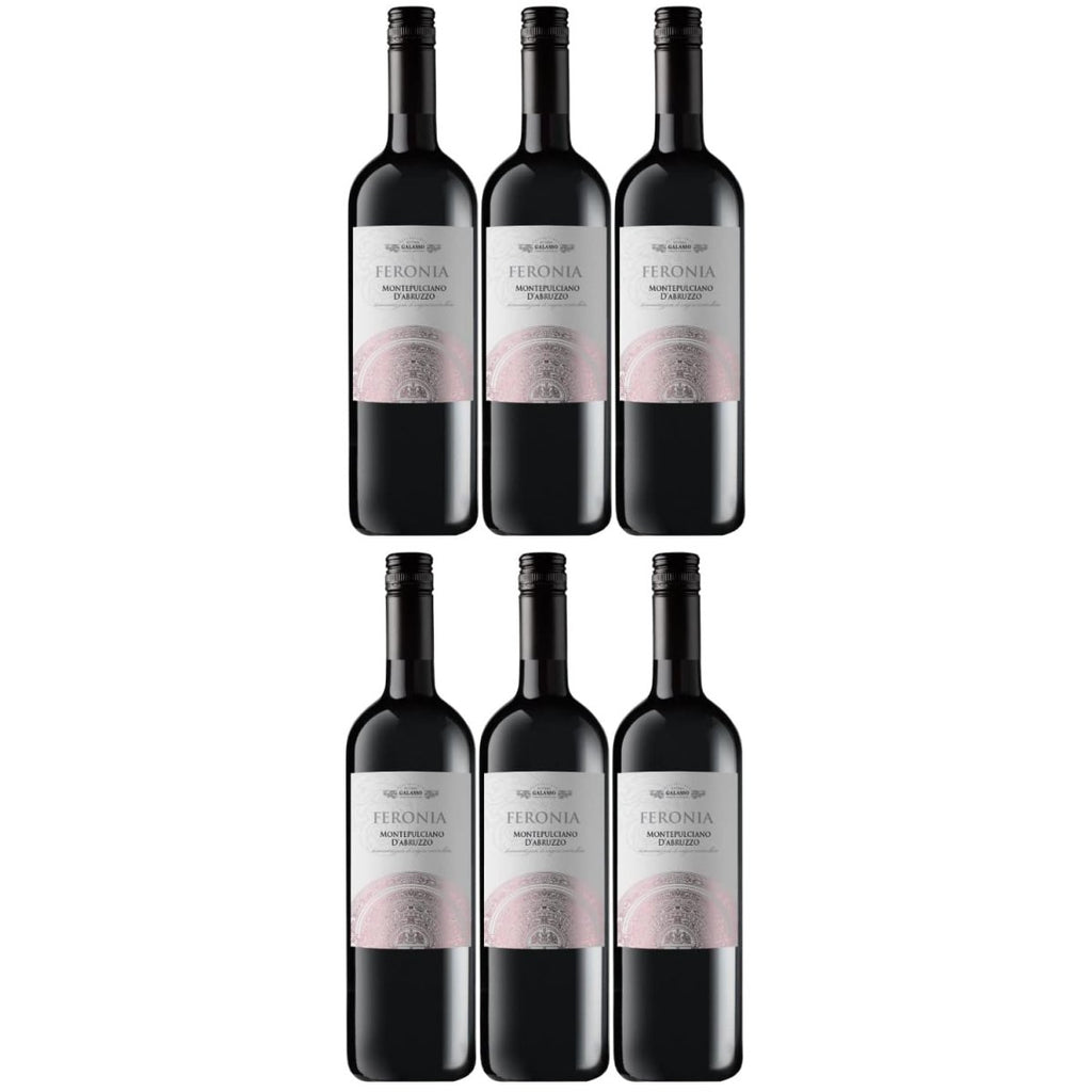 x Feronia Rotwein – Montepulciano Italien Versanel DOC Wein (6 trocken d\'Abruzzo