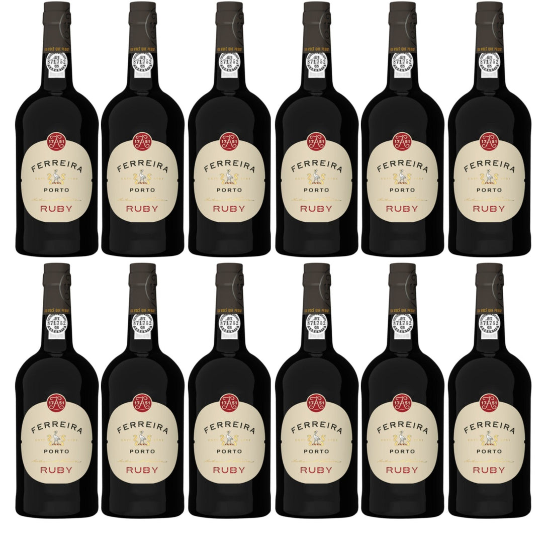 Ferreira Ruby Port Portwein Likörwein Dessertwein süß Portugal (12 x 0.75l) - Versanel -