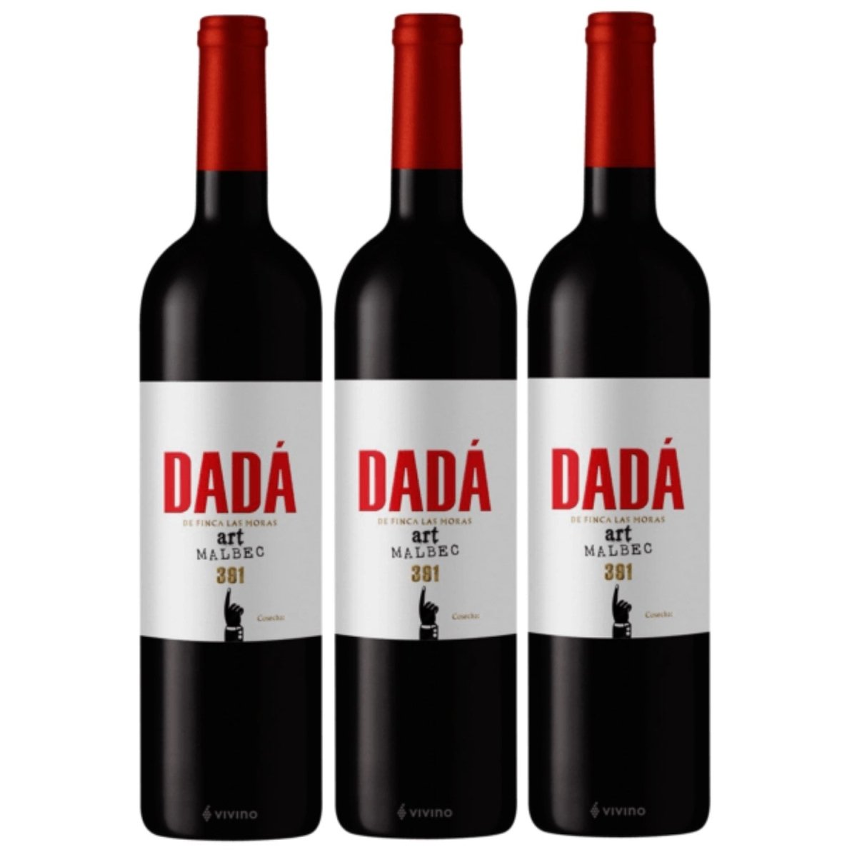 Finca Las Moras Dadá 391 Art Malbec trocken Rotwein Wein Argentinien (3 x 0,75l) - Versanel -