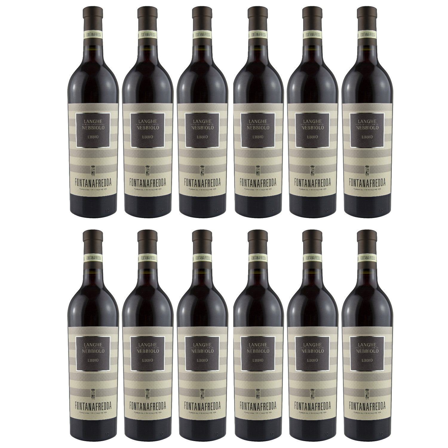 Fontanafredda Ebbio Langhe Nebbiolo DOC Rotwein Wein trocken Italien (12 x 0.75l) - Versanel -