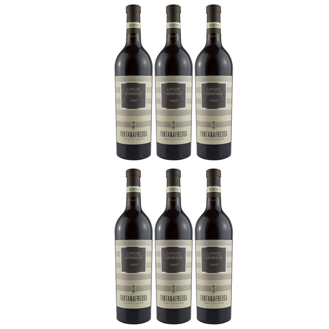 Fontanafredda Ebbio Langhe Nebbiolo DOC Rotwein Wein trocken Italien (6 x 0.75l) - Versanel -