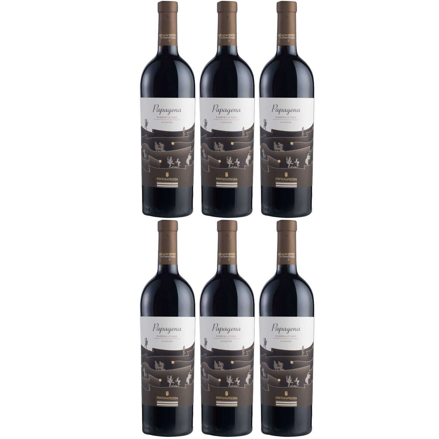Fontanafredda Papagena Barbera d'Alba Rotwein Wein trocken Italien (6 x 0.75l) - Versanel -