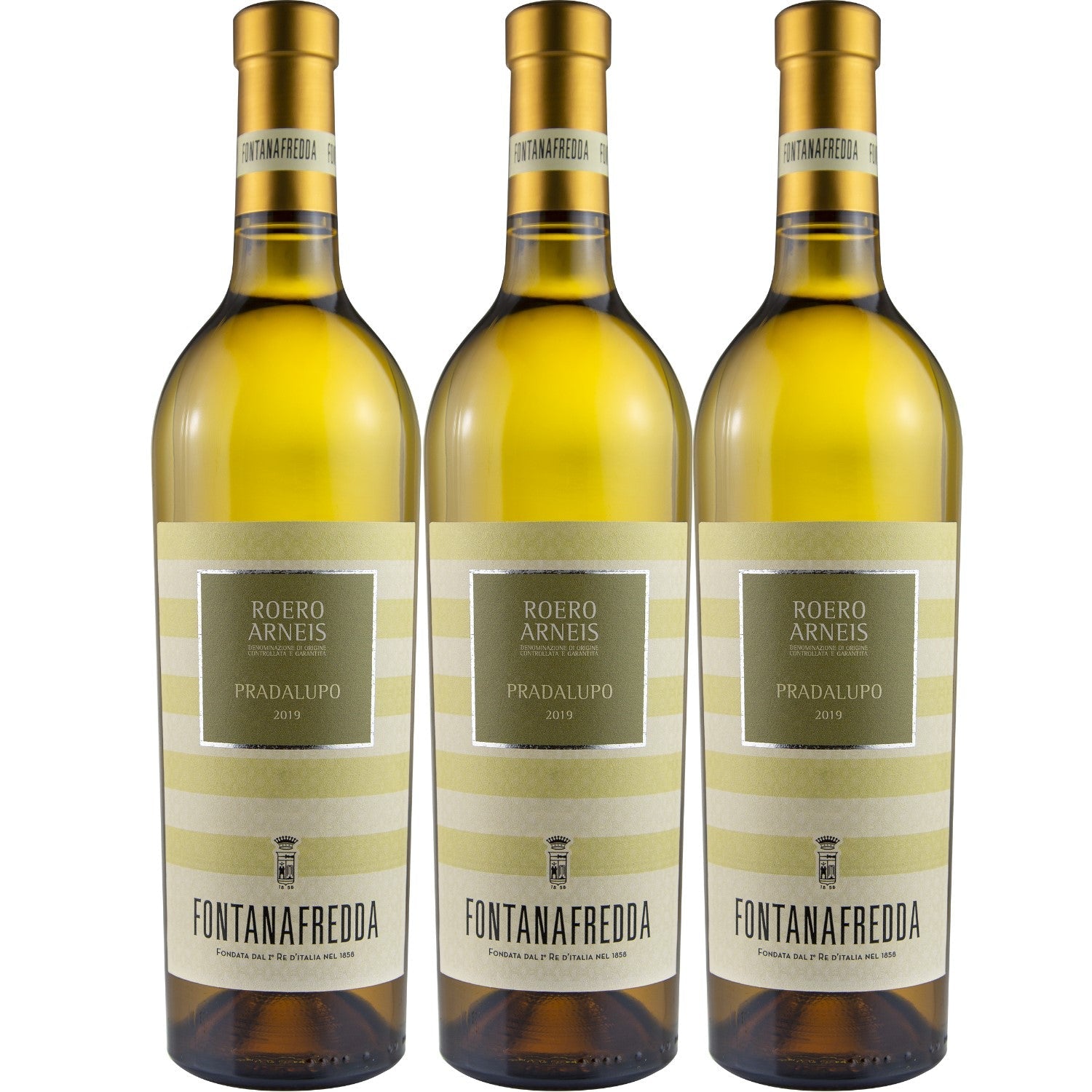 Fontanafredda Pradalupo Roero Arneis DOCG Weißwein Wein trocken Italien (3 x 0.75l) - Versanel -