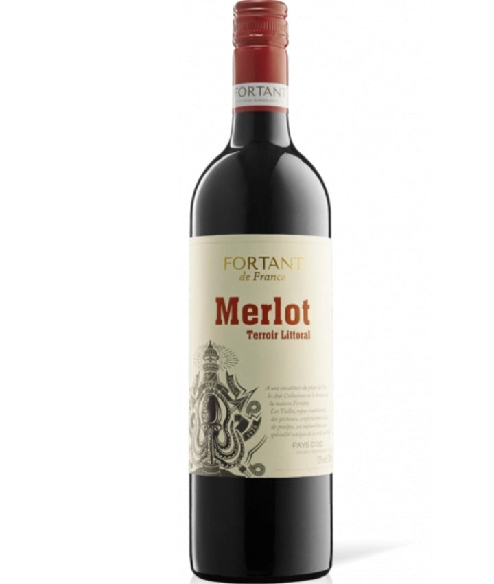 Fortant de France Merlot Terroir Littoral IGP Rotwein Wein trocken Frankreich (6 x 0.75l) - Versanel -