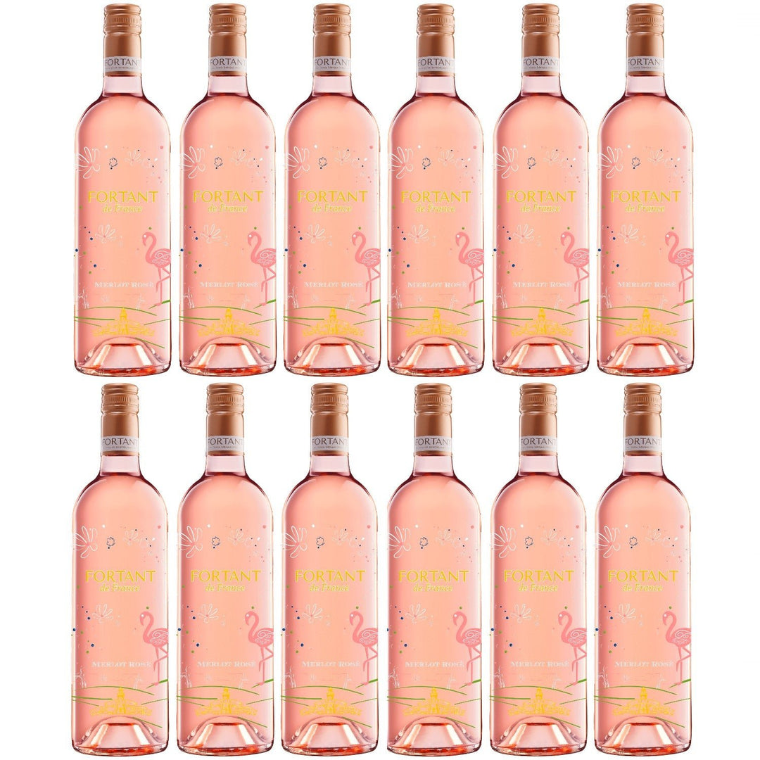 Fortant der France Merlot Rosé Edition Roséwein Wein halbtrocken Frankreich (12 x 0.75l) - Versanel -