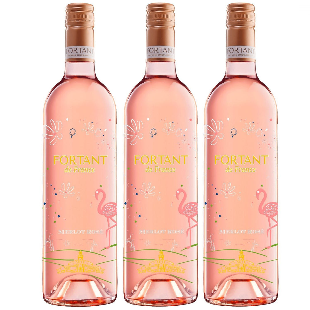 Fortant der France Merlot Rosé Edition Roséwein Wein halbtrocken Frankreich (3 x 0.75l) - Versanel -