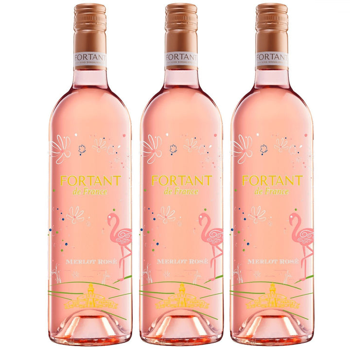 Fortant der France Merlot Rosé Edition Roséwein Wein halbtrocken Frankreich (3 x 0.75l) - Versanel -