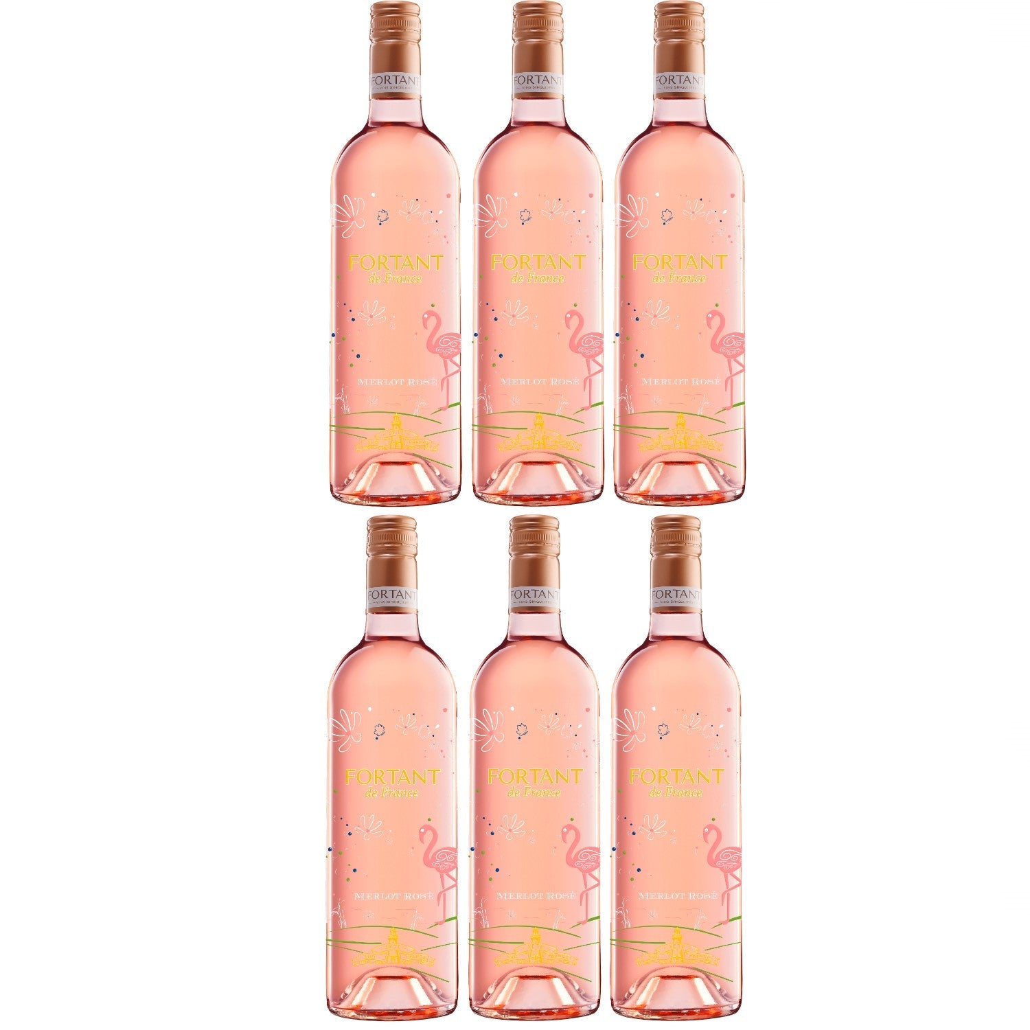 Fortant der France Merlot Rosé Edition Roséwein Wein halbtrocken Frankreich (6 x 0.75l) - Versanel -