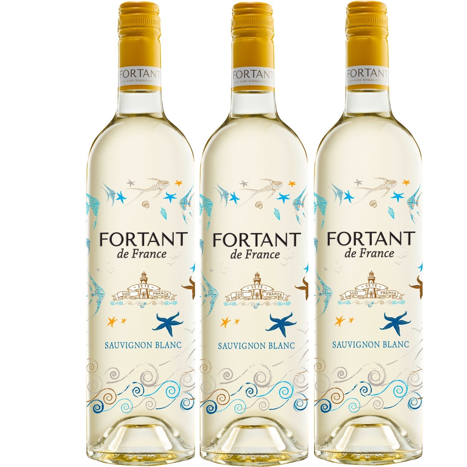 Fortant der France Sauvignon Blanc Edition Weißwein Wein halbtrocken Frankreich (3 x 0.75l) - Versanel -
