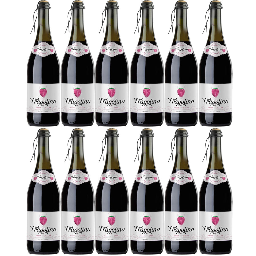 Fragolino Rosso Valle Calda Frizzante Dolce Erdbeer Perlwein Italien (12 x 0.75l) - Versanel -