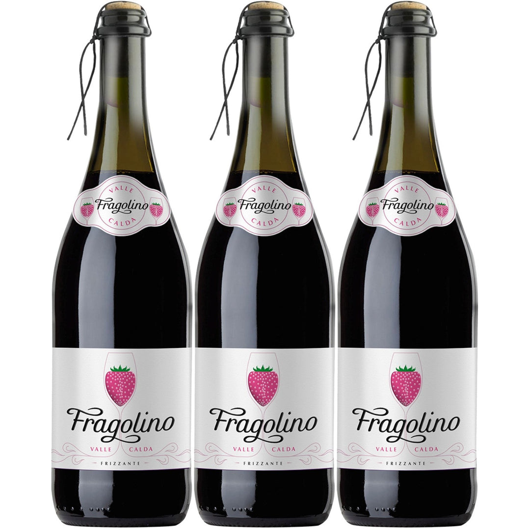 Fragolino Rosso Valle Calda Frizzante Dolce Erdbeer Perlwein Italien (3 x 0.75l) - Versanel -