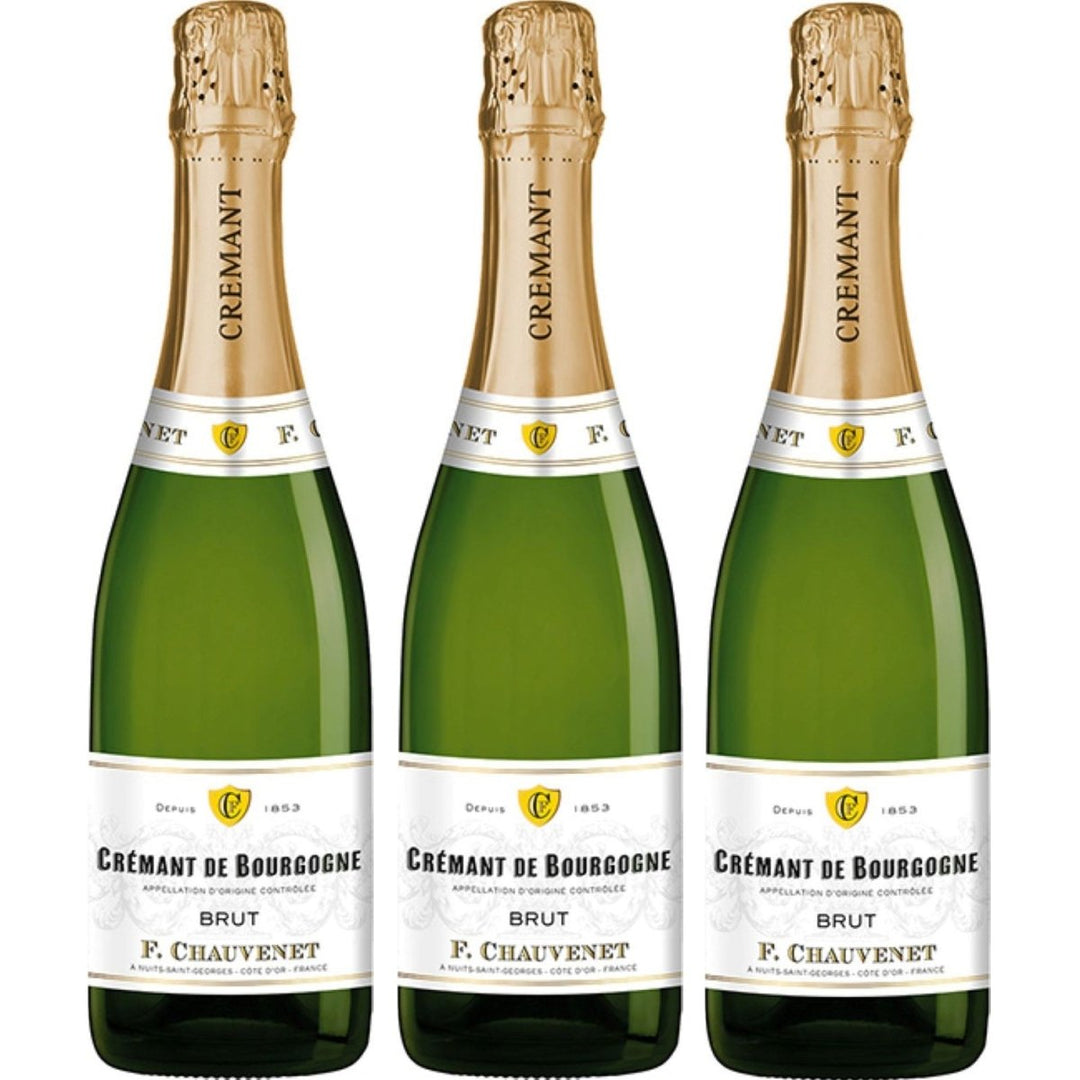 Francoise Chauvenet Crémant de Bourgogne Brut AOC Schaumwein Frankreich (3 x 0,75l) - Versanel -