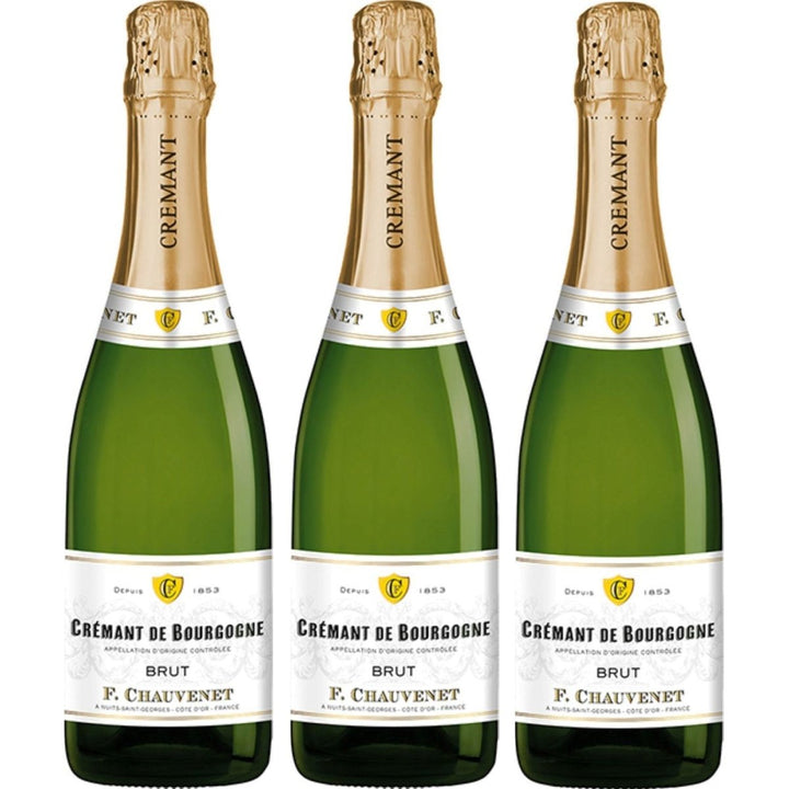 Francoise Chauvenet Crémant de Bourgogne Brut AOC Schaumwein Frankreich (3 x 0,75l) - Versanel -