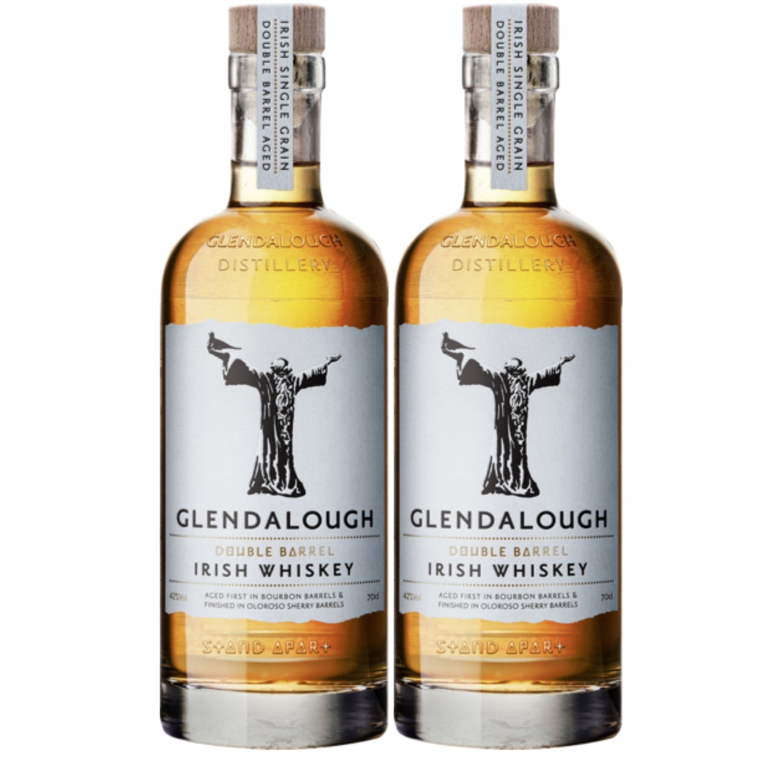 Glendalough Single Grain Double Barrel Aged Irish Whiskey Irland (2 x 0.7l) - Versanel -