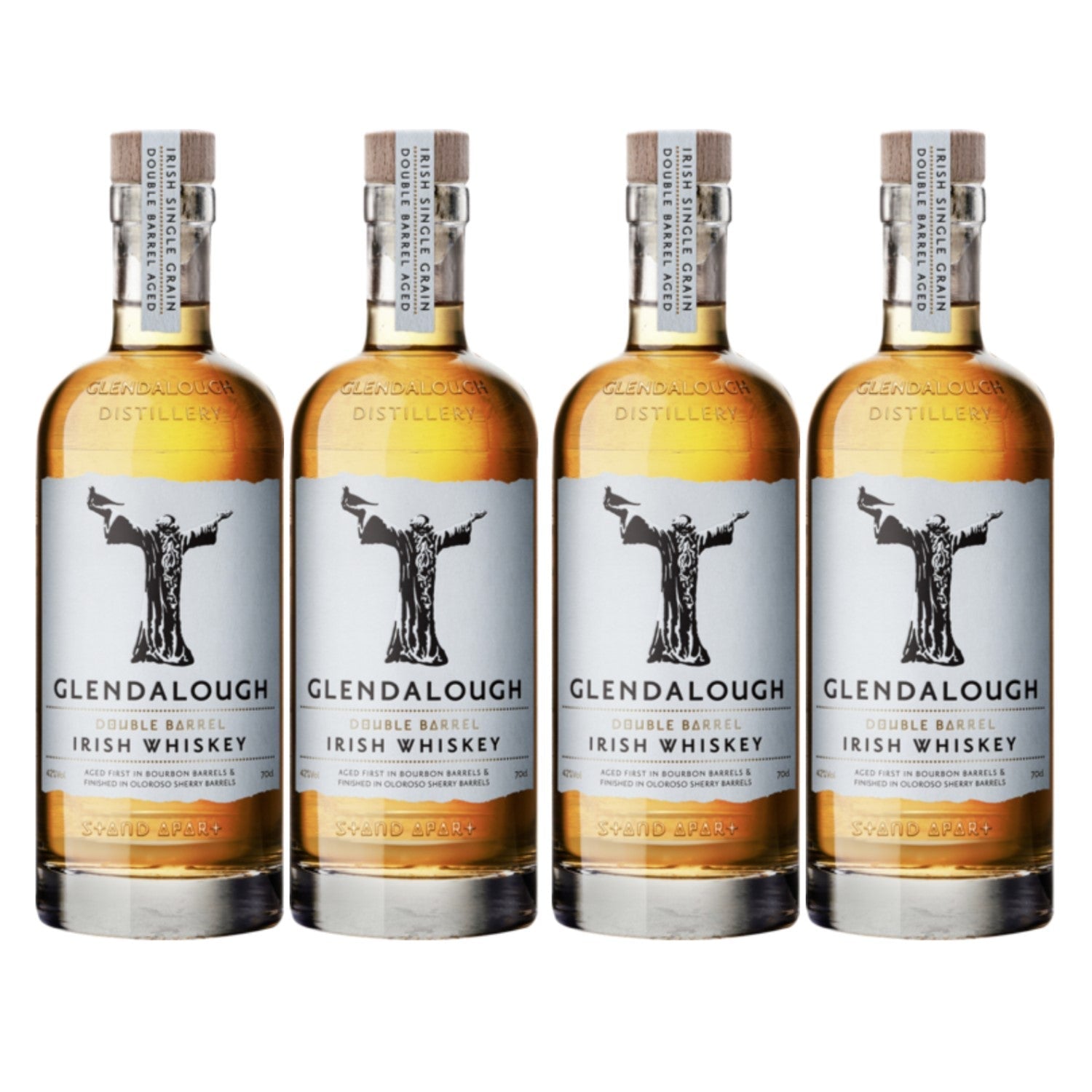 Glendalough Single Grain Double Barrel Aged Irish Whiskey Irland (4 x 0.7l) - Versanel -