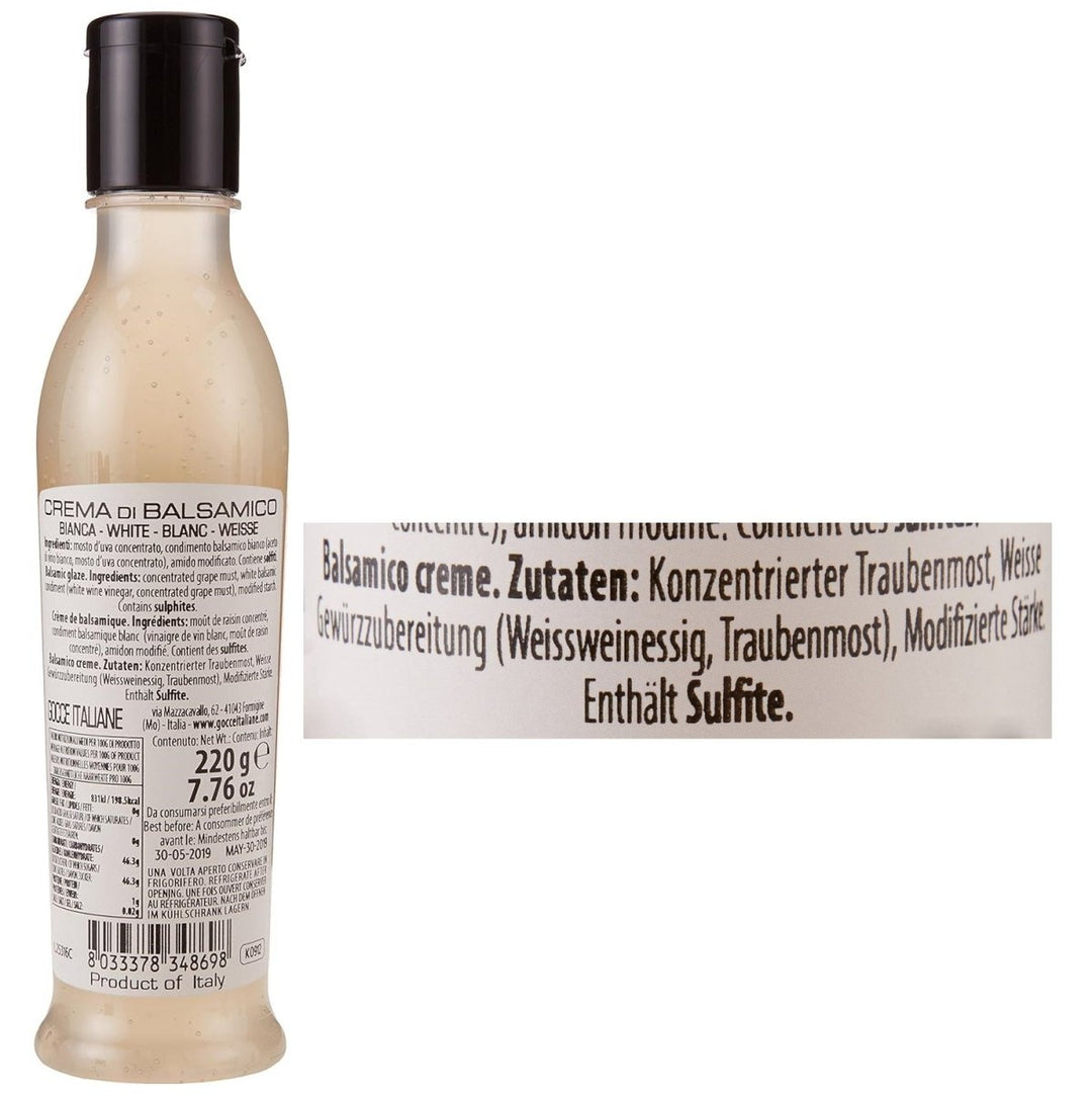 Gocce Crema di Balsama Bianco Weiße Balsamico Creme (4 x 220 g) - Versanel -