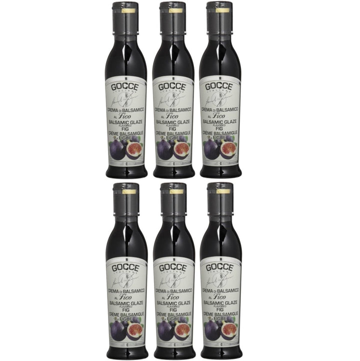 Gocce Crema di Balsamico al Fico, dunkle Balsamicocreme mit Feigenaroma (6 x 220 g) - Versanel -
