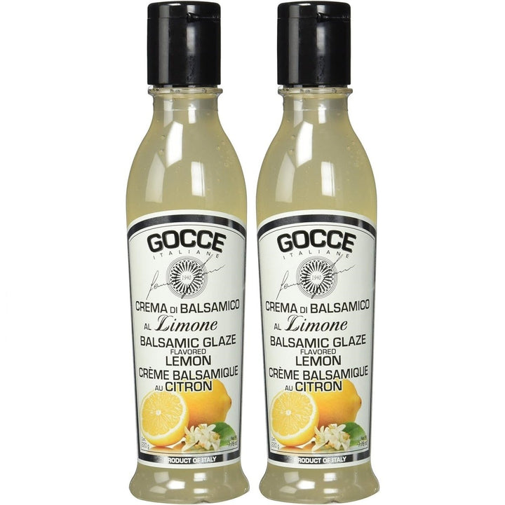 Gocce Crema di Balsamico al Limone Balsam Creme weiße Balsamicocreme mit Zitronenaroma (2 x 220 g) - Versanel -