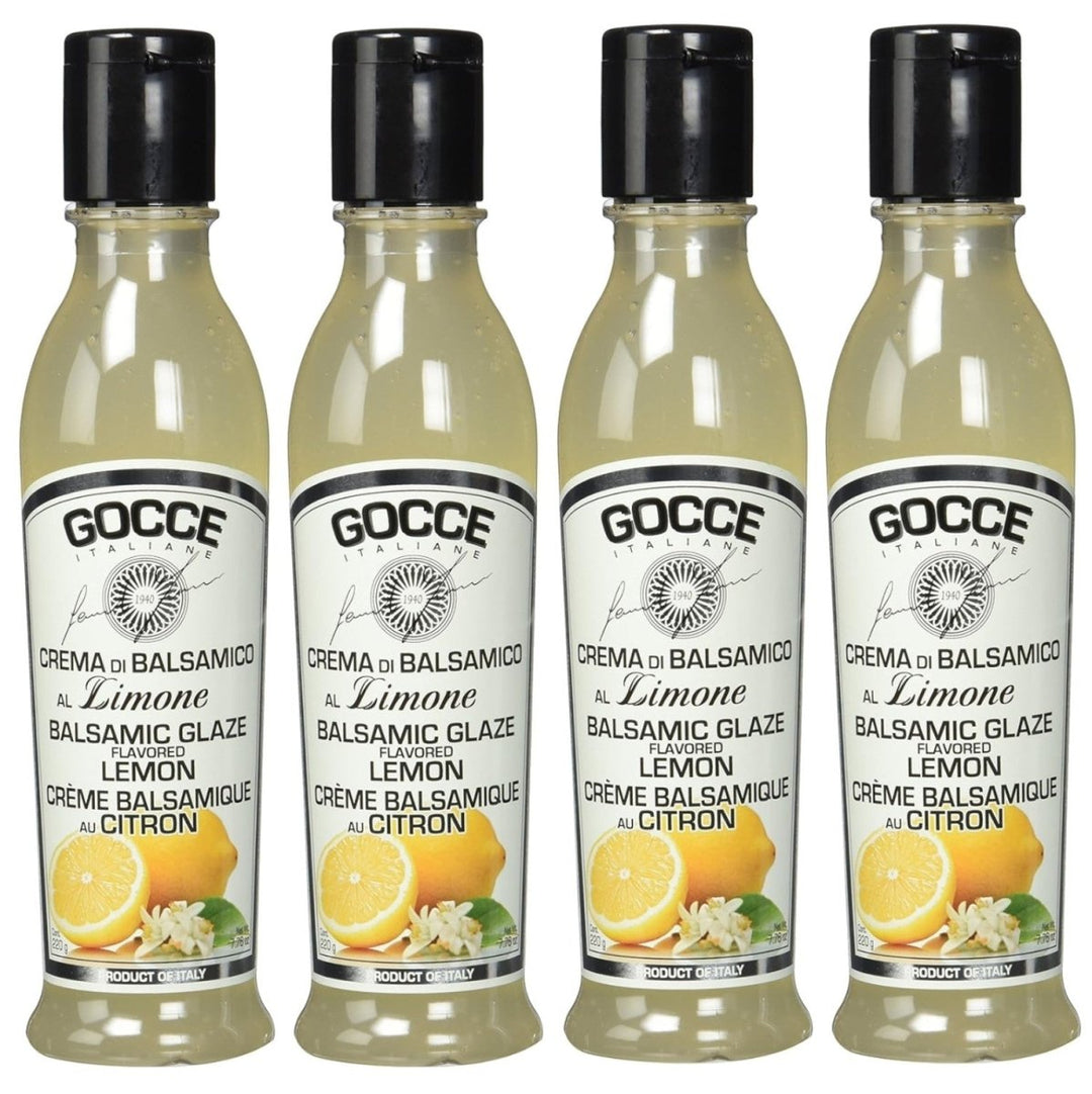 Gocce Crema di Balsamico al Limone Balsam Creme weiße Balsamicocreme mit Zitronenaroma (4 x 220 g) - Versanel -
