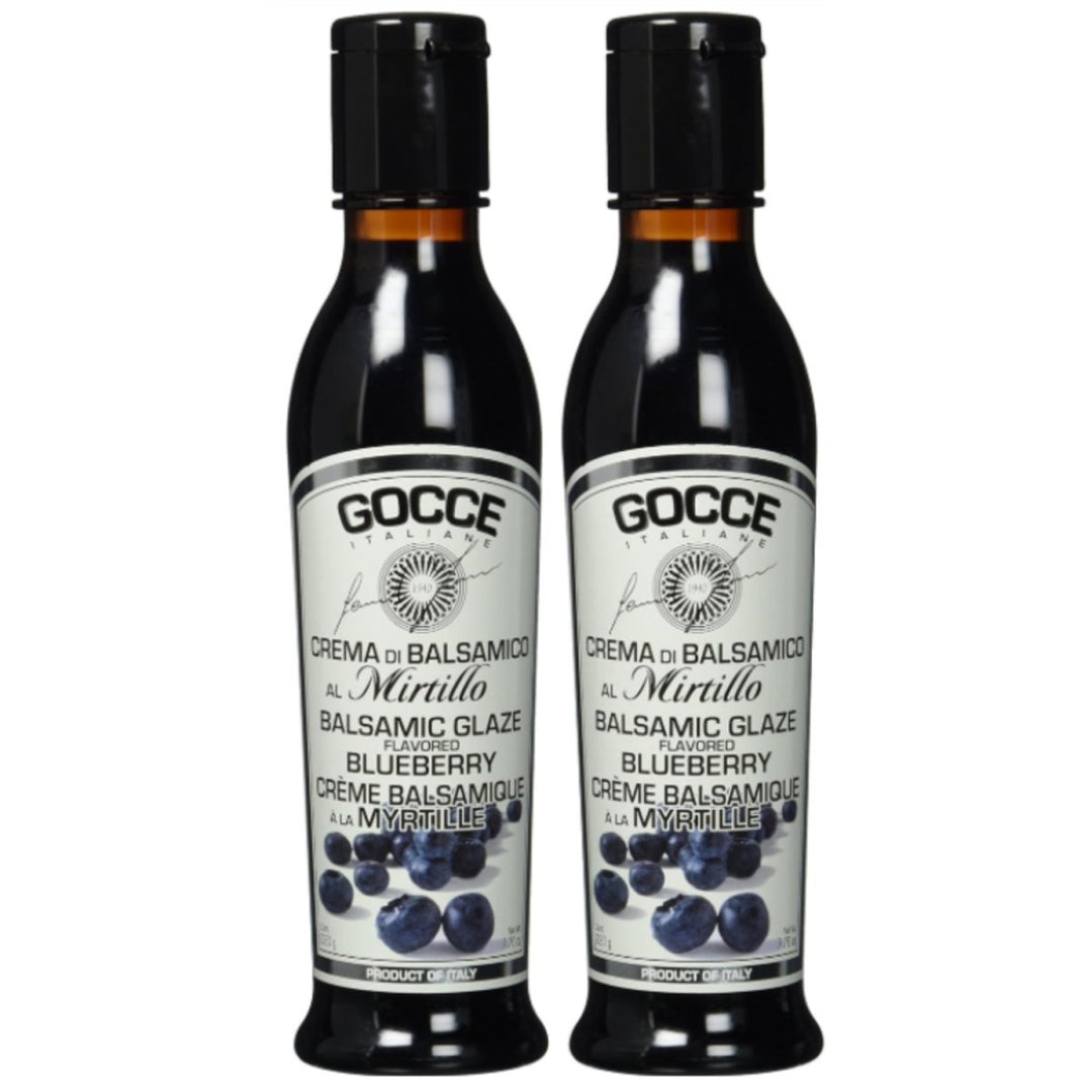 Gocce Crema di Balsamico al Mirtillo, dunkle Balsamicocreme mit Blaubeeraroma 2er Pack (2 x 220 g) - Versanel -