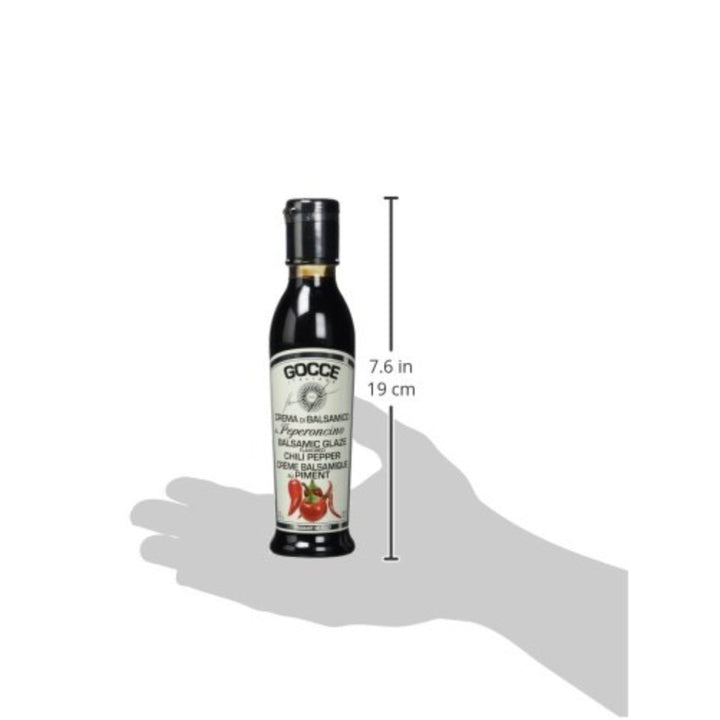 Gocce Crema di Balsamico al Peperoncino, dunkle Balsamicocreme mit Chiliaroma (1 x 220 g) - Versanel -