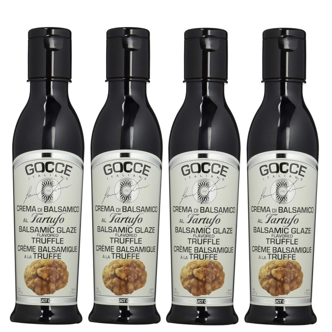 Gocce Crema di Balsamico al Tartufo, dunkle Balsamicocreme mit Trüffelaroma (4 x 220 g) - Versanel -