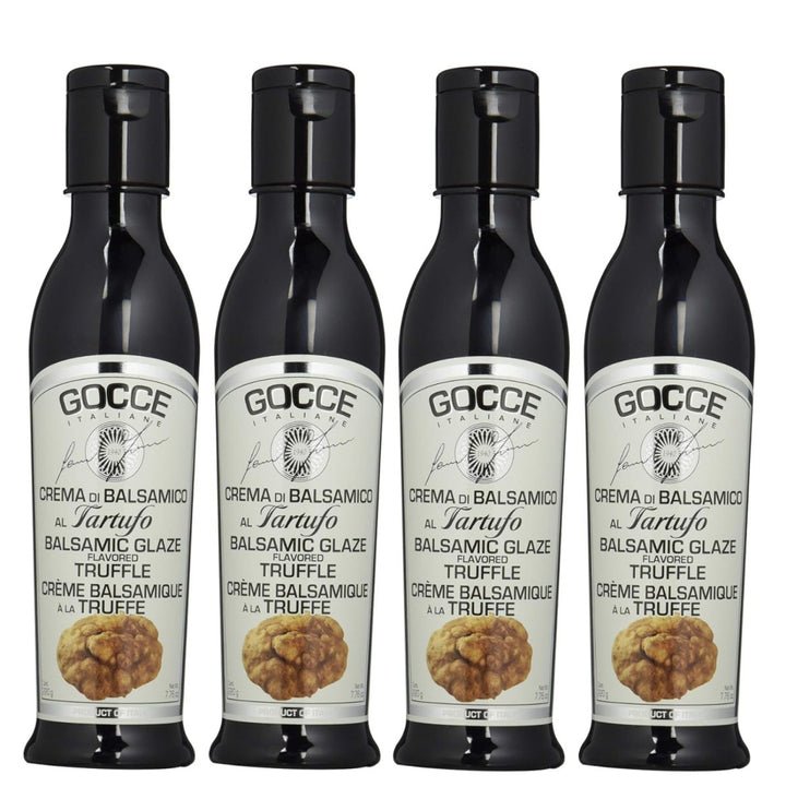 Gocce Crema di Balsamico al Tartufo, dunkle Balsamicocreme mit Trüffelaroma (4 x 220 g) - Versanel -