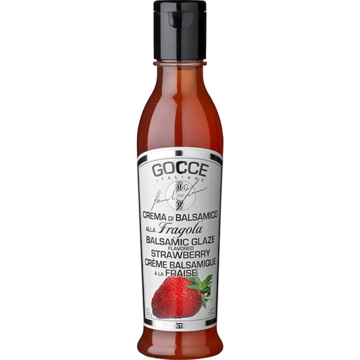 Gocce Crema di Balsamico alla Fragola, rote Balsamicocreme mit Erdbeeraroma (4 x 220 g) - Versanel -