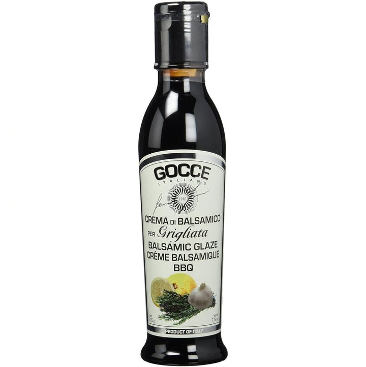 Gocce Crema di Balsamico alla Grigliata, dunkle Balsamicocreme mit würzigem Barbequearoma (1 x 220 g) - Versanel -