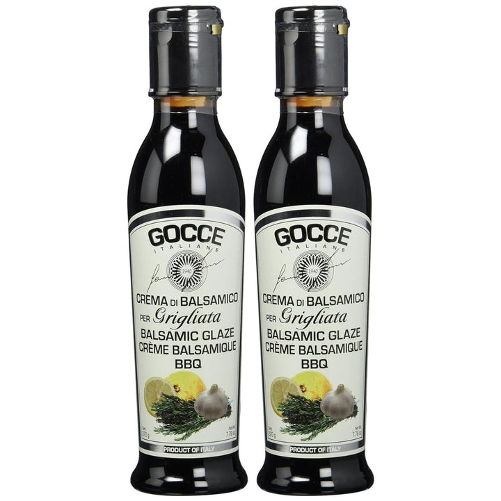 Gocce Crema di Balsamico alla Grigliata, dunkle Balsamicocreme mit würzigem Barbequearoma 2er Pack (2 x 220 g) - Versanel -