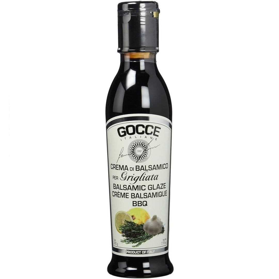 Gocce Crema di Balsamico alla Grigliata, dunkle Balsamicocreme mit würzigem Barbequearoma (4 x 220 g) - Versanel -
