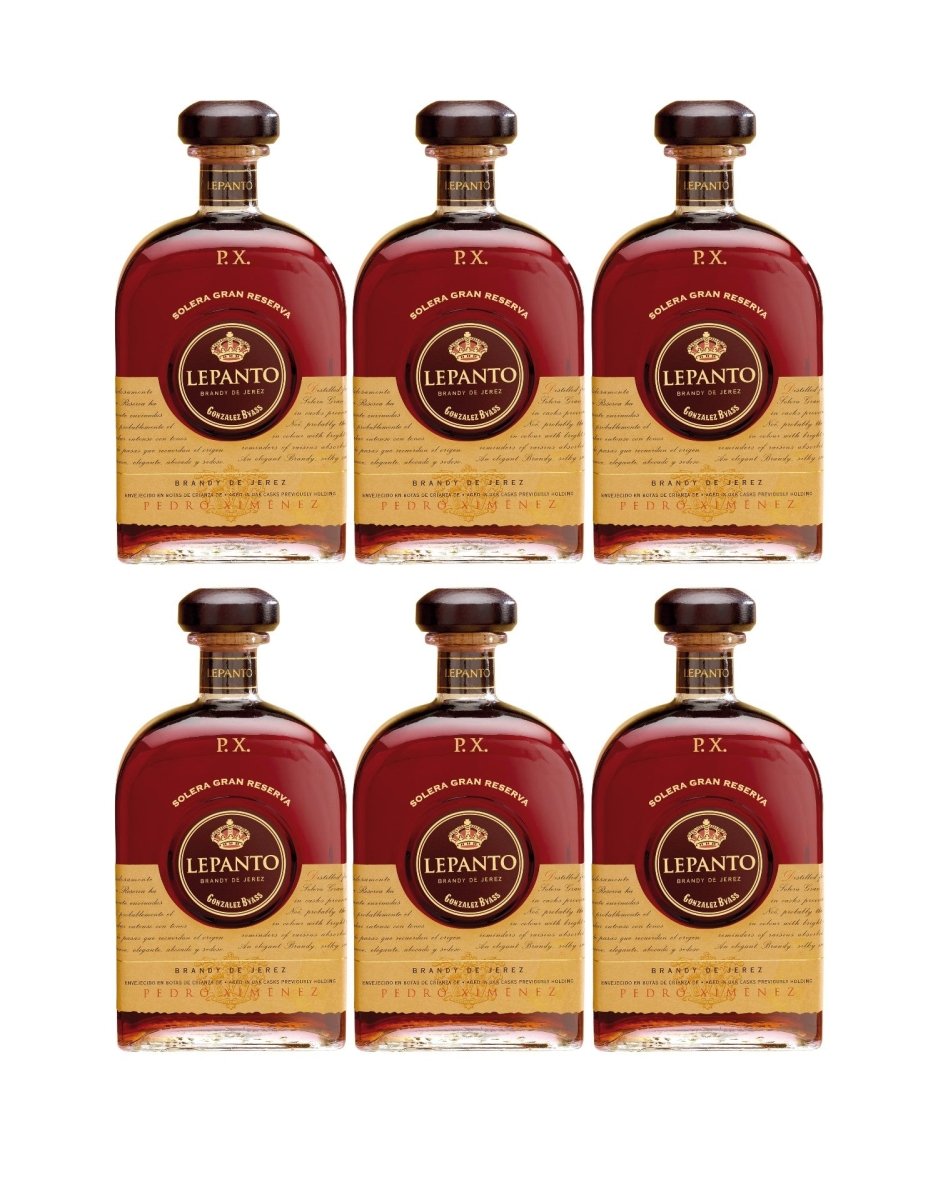 González Byass Lepanto Solera Gran Reserva P.X. Brandy Jerez Spanien (6 x 0,7l) - Versanel -