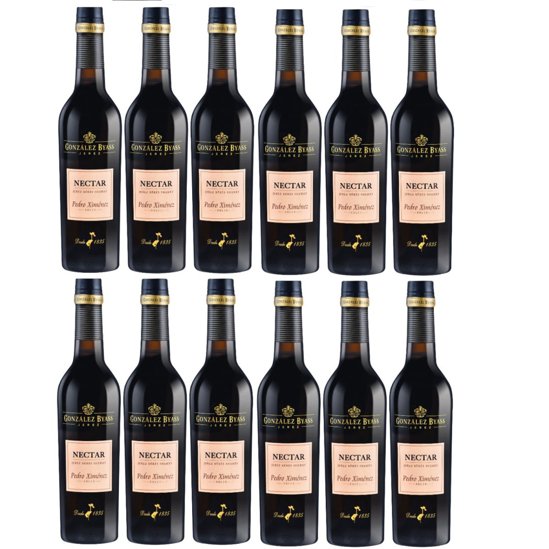 González Byass Nectar Pedro Ximenez Sherry weiß dulce süß halbe Flasche Jerez Spanien (12 x 0,375l) - Versanel -