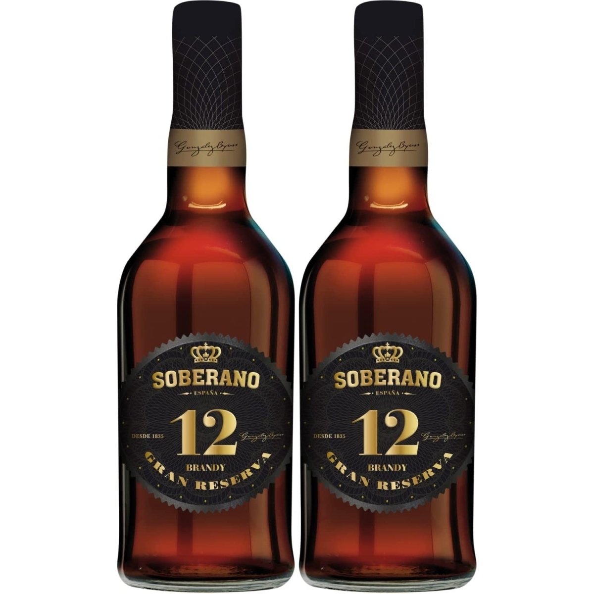 González Byass Soberano Solera Reserva 12 Jahre Brandy süß Jerez Spanien (2 Flaschen) - Versanel -