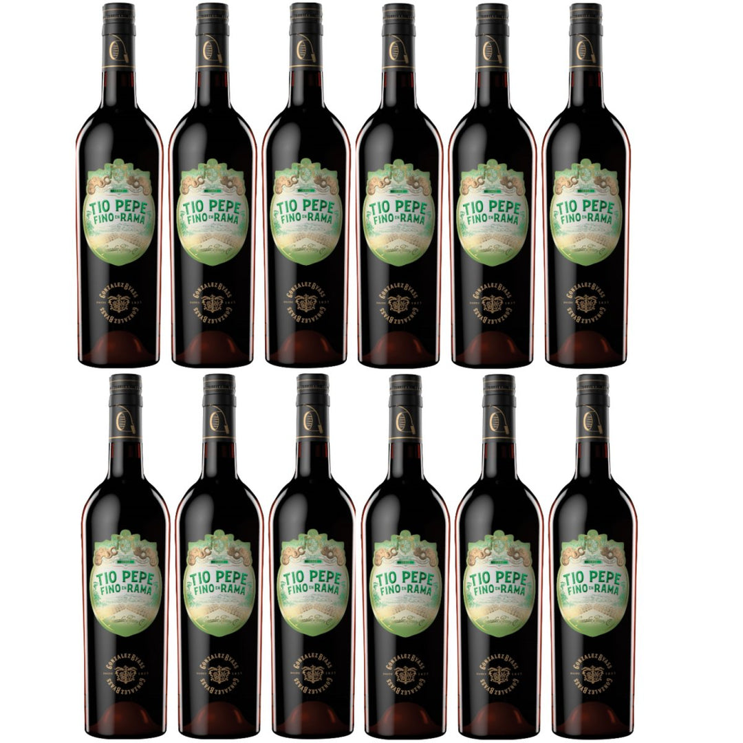 González Byass Tio Pepe Fino en Rama Sherry trocken halbe Flasche Jerez Spanien (12 x 0,375l) - Versanel -