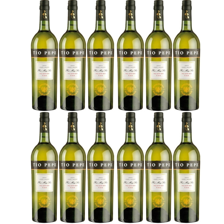 González Byass Tio Pepe Palomino Fino Sherry trocken Jerez Spanien (12 Flaschen) - Versanel -