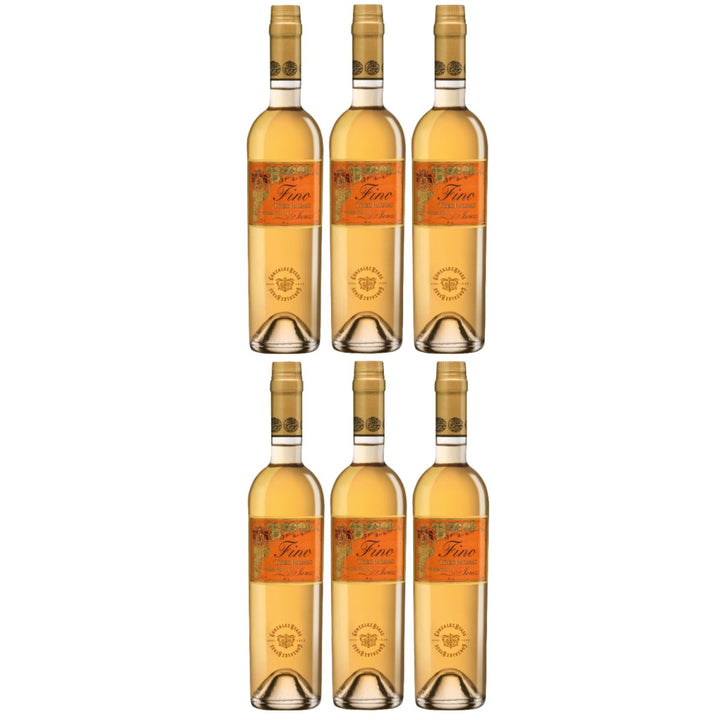 González Byass Tío Pepe Tres Palmas Fino Sherry weiß trocken seco Jerez Spanien (6 x 0,5l) - Versanel -