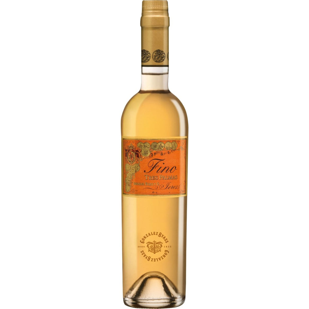 González Byass Tío Pepe Tres Palmas Fino Sherry weiß trocken seco Jerez Spanien (6 x 0,5l) - Versanel -