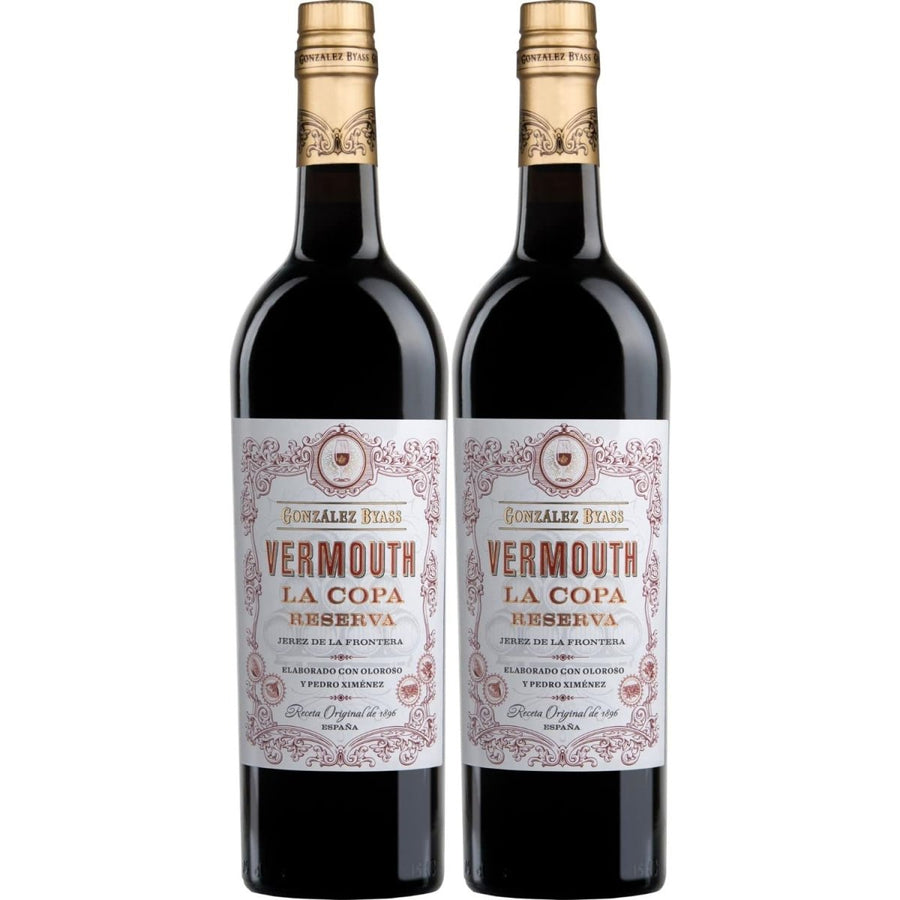 González Byass Vermouth La Copa Reserva Wermut Wermuth Bitter weiß halbtrocken Spanien (2 x 0,75l) - Versanel -