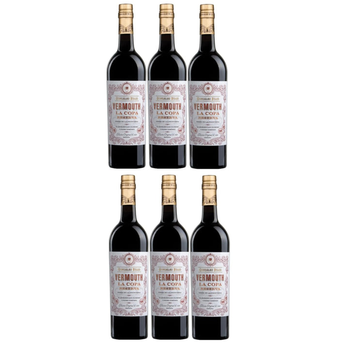 González Byass Vermouth La Copa Reserva Wermut Wermuth Bitter weiß halbtrocken Spanien (6 x 0,75l) - Versanel -