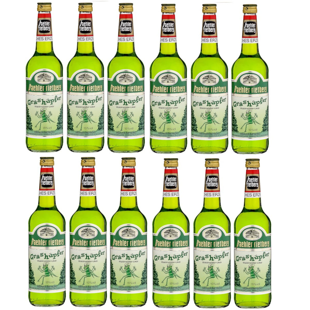 Grashüpfer Waldmeister Likör Paehler Rietberg 15% vol (12 x 0,7L) - Versanel -