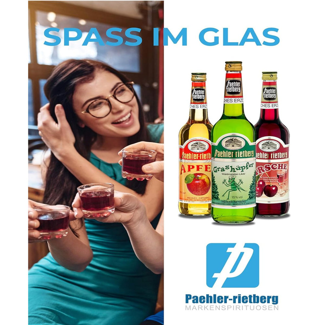 Grashüpfer Waldmeister Likör Paehler Rietberg 15% vol (12 x 0,7L) - Versanel -