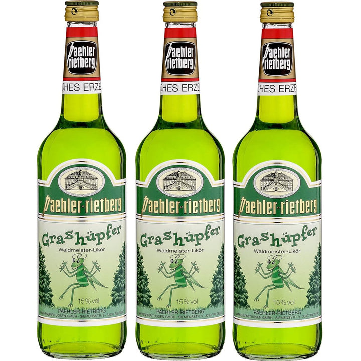 Grashüpfer Waldmeister Likör Paehler Rietberg 15% vol (3 x 0,7L) - Versanel -